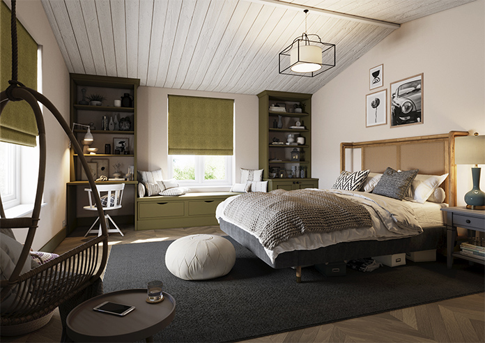 Wexley, Antique Gold - Twist&Fit Roman Blind - Image 7